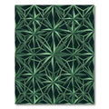 Geometric Emerald Starburst Lattice Rug