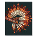Warm Feather Headdress Arrangement Rug