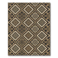 Elegant Gold Geometric Brocade Tile Rug