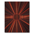 Crimson Orange Linear Perspective Rug