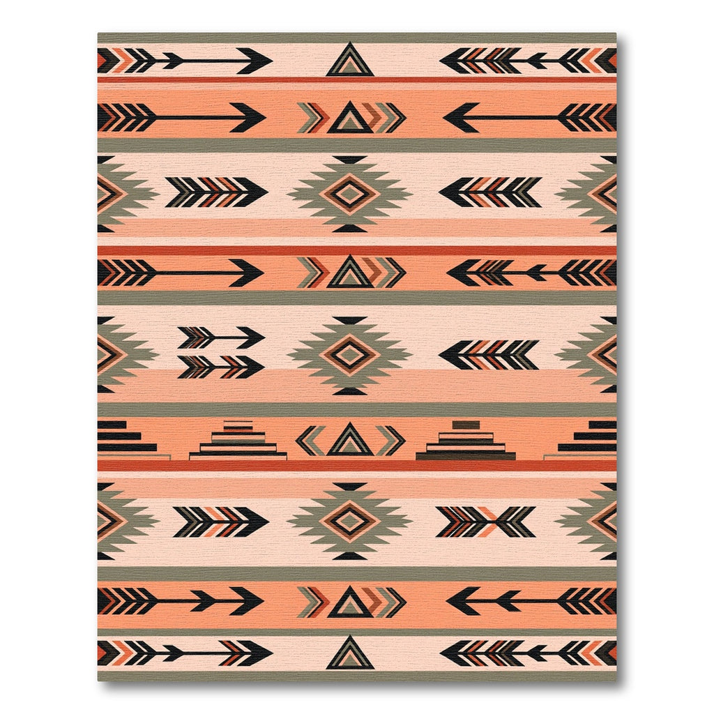 Tribal Arrow Diamond Terracotta Rug