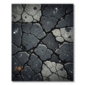 Cracked Stone Textured Mosaic Rug