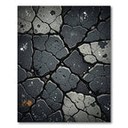 Cracked Stone Textured Mosaic Rug