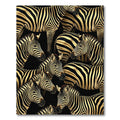 Bold Gold Zebra Stripe Collage Rug