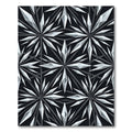 Monochromatic Crystal Starburst Geometric Tile Rug