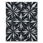 Monochromatic Crystal Starburst Geometric Tile Rug