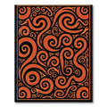 Orange Serpent Swirl Abstract Composition Rug
