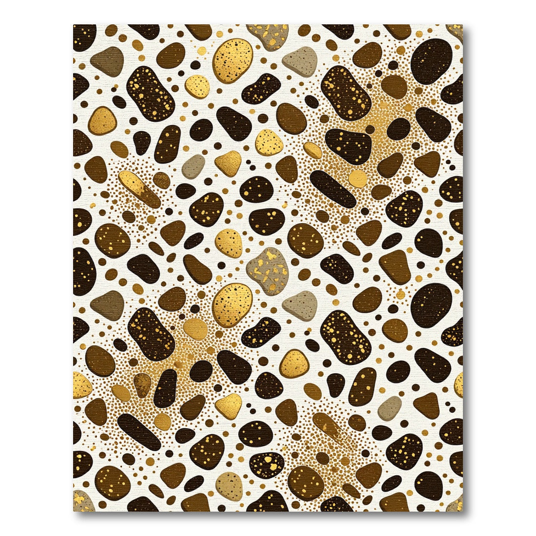 Golden Speckled Pebble Scatter Rug