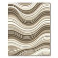 Neutral Earth Tones Wavy Stripe Rug