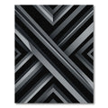 Modern Monochrome Geometric Angular Layers Rug