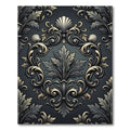 Ornate Dark Floral Shell Swirl Rug