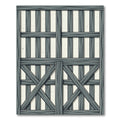 Rustic Gray Wood Plank Lattice Rug
