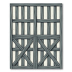 Rustic Gray Wood Plank Lattice Rug