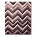 Minimal Blush Pink Geometric Chevron Rug