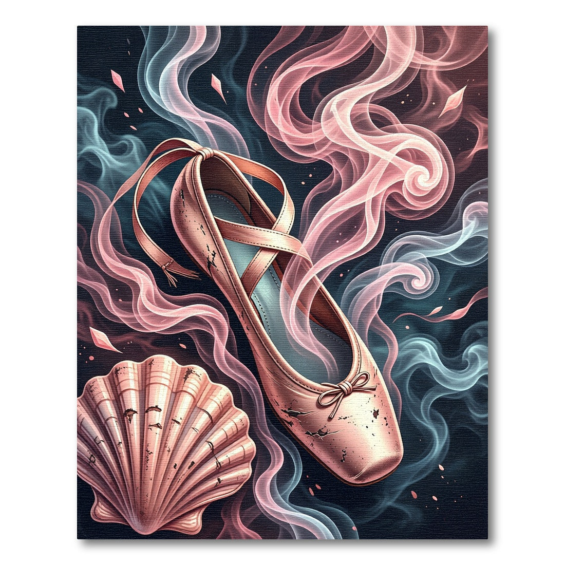 Pearly Pink Balletlipper Swirling Smoke Rug