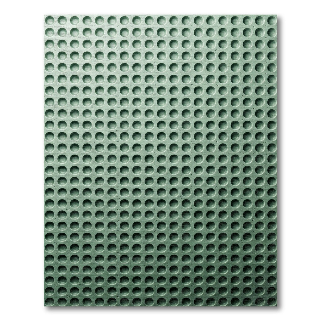 Sage Minimalist Uniform Circular Dot Grid Rug