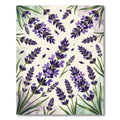 Watercolor Lavender Sprig Botanical Illustration Rug