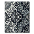 Monochromatic Tribal Geometric Mandala Rug