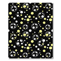 Whimsical Black Yellow Circle Spots Rug