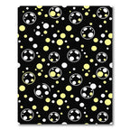 Whimsical Black Yellow Circle Spots Rug