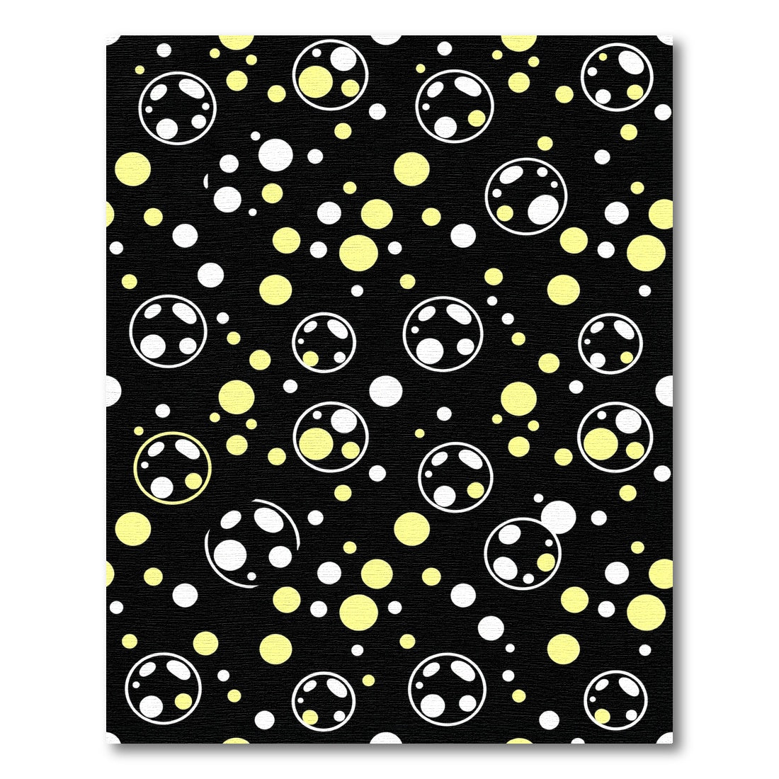 Whimsical Black Yellow Circle Spots Rug