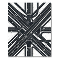 Modern Monochrome Highway Intersection Abstract Rug