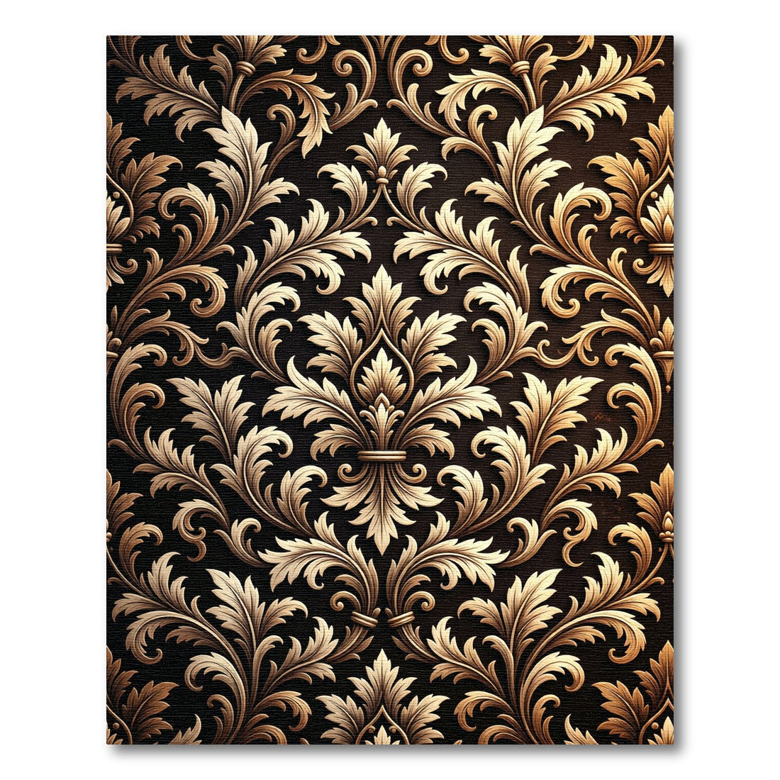 Ornate Golden Acanthus Swirl Rug