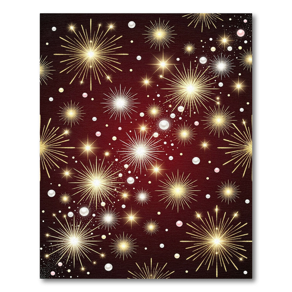 Radiant Gold Firework Burst Pearl Rug