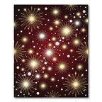 Radiant Gold Firework Burst Pearl Rug