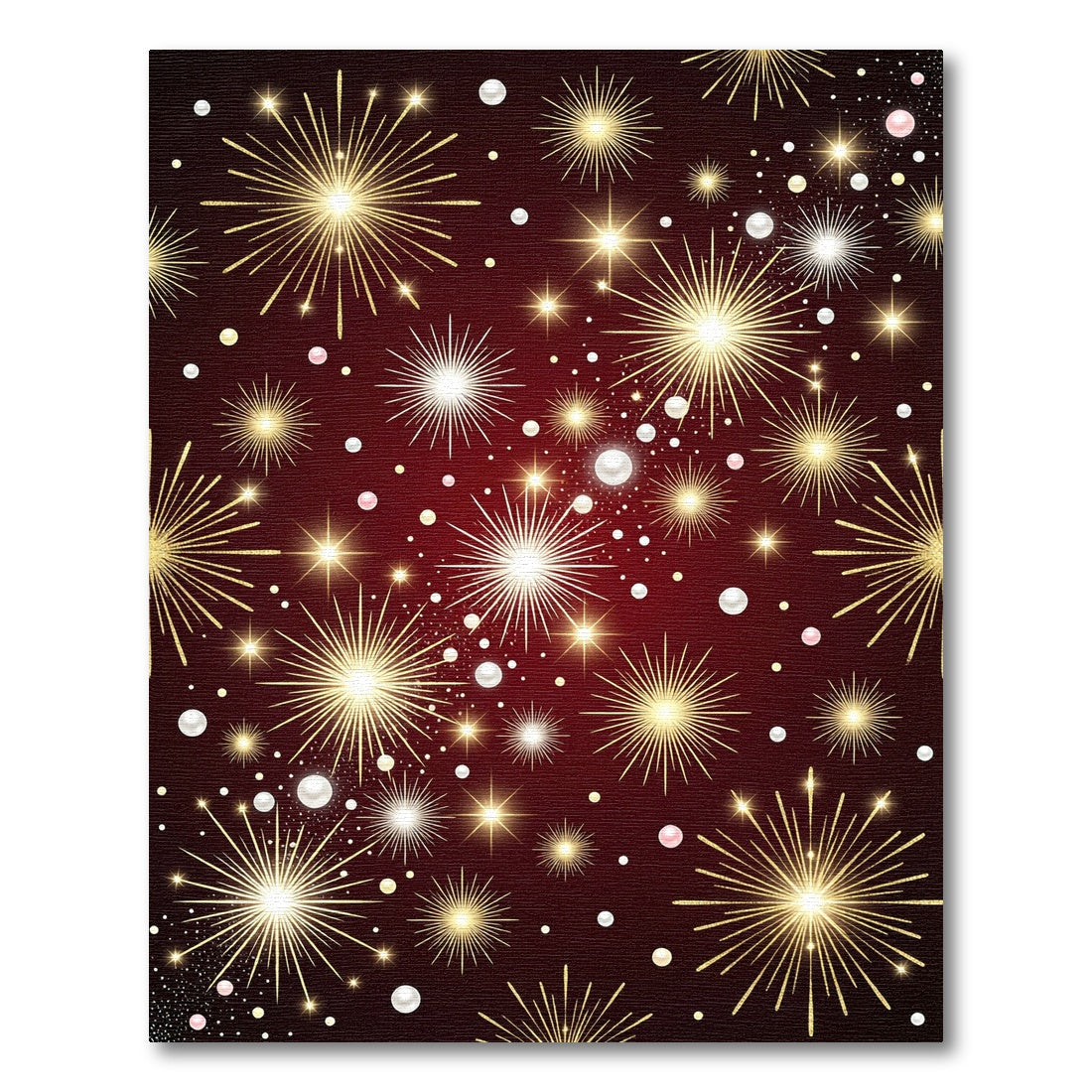 Radiant Gold Firework Burst Pearl Rug