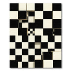 Abstract Monochrome Three-Dimensional Cube Art Rug