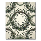 Rustic Floral Wreath Botanical Arrangement Rug