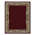 Cream Rope Border Burgundy Foulard Rug