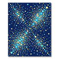 Oceanic Blue Yellow Dot Burst Rug