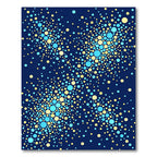 Oceanic Blue Yellow Dot Burst Rug