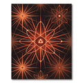 Atomic Orange Starburst Burst Rug