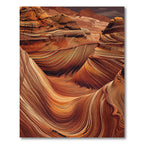Earthy Swirling Canyon Landscape Rug