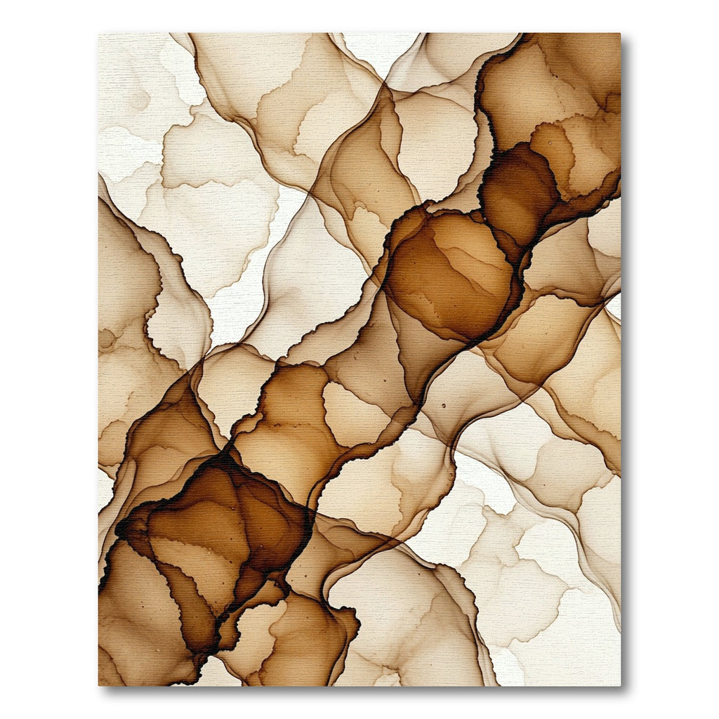 Earthy Choco Ink Swirls Rug