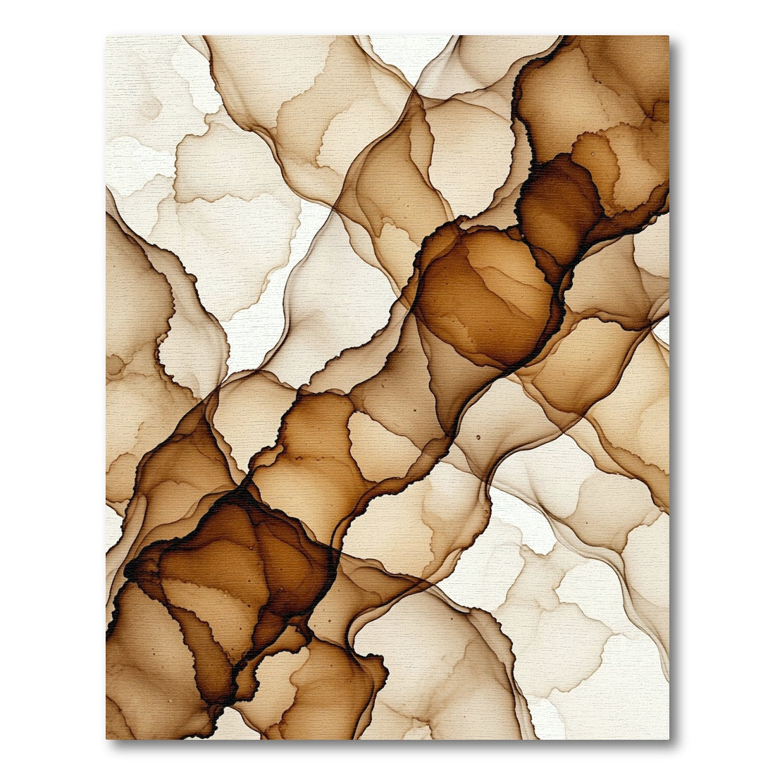 Earthy Choco Ink Swirls Rug