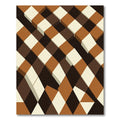 Earthy Brown Diamond Block Rug