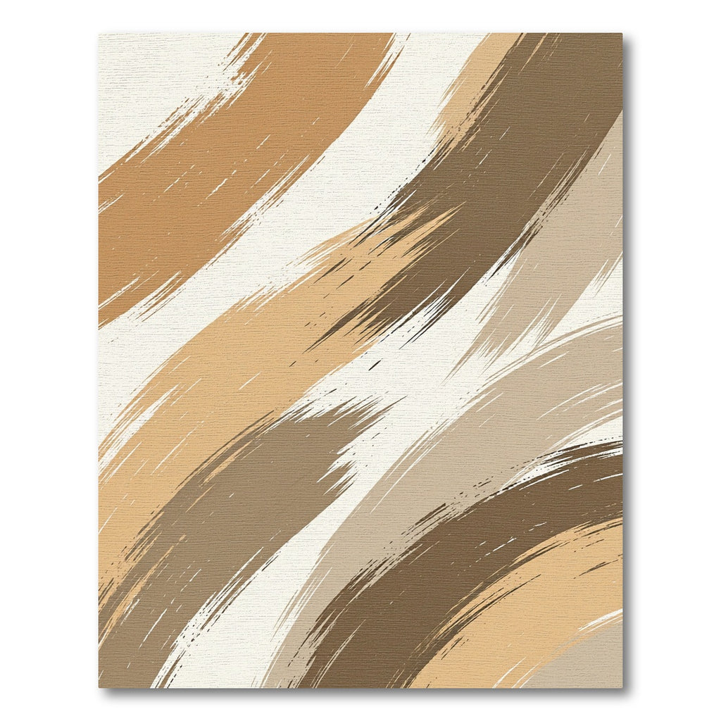Earthy Abstract Brush Stroke Rug