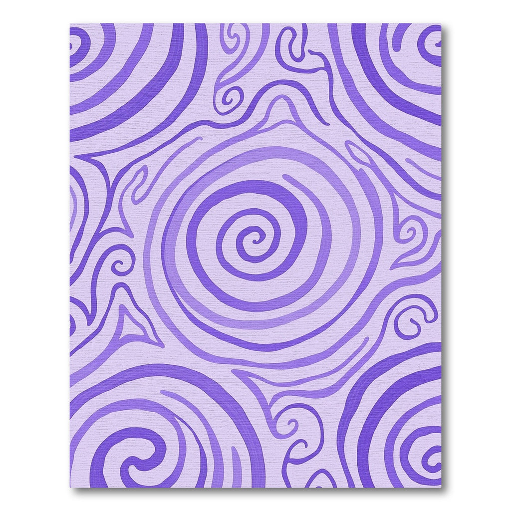 Amethyst Swirl Lines Composition Rug