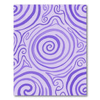 Amethyst Swirl Lines Composition Rug