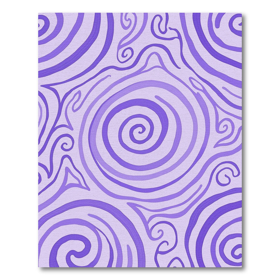 Amethyst Swirl Lines Composition Rug
