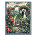 Romantic Floral Garden Wedding Arch Rug