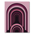 Pink Archway Illusion Layered Rug