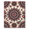 Pink Floral Pomegranate Medallion Rug