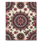 Pink Floral Pomegranate Medallion Rug