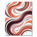 Modern Abstract Terracotta Swirl Art Rug