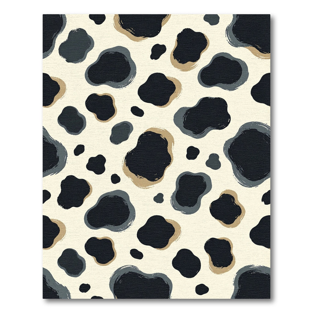 Abstract Monochrome Spotted Animal Hide Rug
